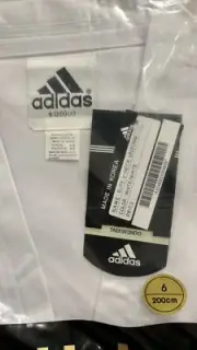 Adidas Taekwondo Korea Uniform Mens Two sizes White W.T.F. Costume-NEW with tags