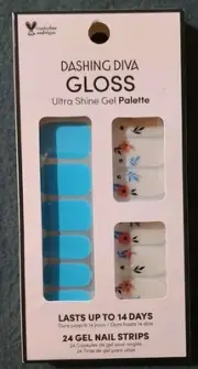 24ct Dashing Diva Gloss Ultra Shine Gel Nail Strips - MGS73 Waterscape ***NEW***
