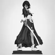 1/6 Kuchiki Rukia 3D Print Garage Kit Figure Model Kit Unpainted Unassembled GK