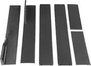 Universal 2m Carbon Fiber Side Skirt Extensions Splitters Lip Car Exterior Decoration Vehicle Accessory for Side Skirts 6pcs Set (2.2mm)