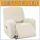 Machine Washable Jacquard Stretch Sofa Cover with Elastic Bottom & Side Pocket