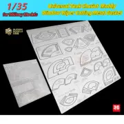 1/35 1/72 Tank Chariot Muddy Window/Wiper Cover Pre-cut Metal Gasket Mat Tool
