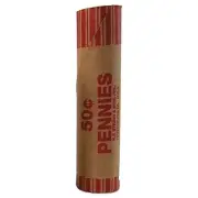 Pm Securit Pennies Tubular Coin Cartridge - 1000 Wrap[s] - Sturdy, Pre-formed,