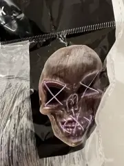 Light Up Skull Mask (battery Operated) Halloween - Costume