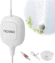 FEDOUR Mini Whisper Aquarium Air Pump, Nano Ultra Quiet Fish Tank Aerator, Fish Tank Bubbler Pump for Up to 35Litres Betta Tank, Fish Bowl
