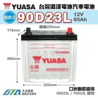 在飛比找Yahoo!奇摩拍賣優惠-✚久大電池❚ YUASA 湯淺 90D23L 電瓶 CAMR