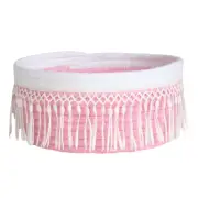 Collapsible Pantry Tassel Storage Box Medium Size Basket and Decoration Baby