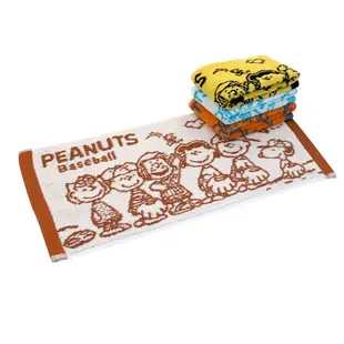 【MORINO摩力諾】(4入組) PEANUTS SNOOPY史努比 純棉撞色緹花童巾/小毛巾 SN202-205