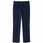 Wonder Nation Pants Boys Size 4 Navy Uniform Stretch Twill Flat Front --E1--