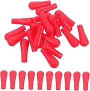 BUGUUYO 40pcs Latex Drop Hood Eyedropper Caps Red Silicone Cap Stop Plug Glass Graduated Droppers Tips Eyedropper Squeeze Pipette Dropper Bulb Pipette Suction Red Silica Gel