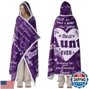 Mother's Day Auntie Gift Ideas-Best Aunt Ever Gifts Sherpa Wearable Blanket H