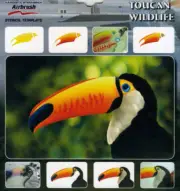 Harder and Steenbeck Airbrushing stencil set "Toucan Wildlife"