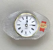 NOS Paul Sebastian Quartz Fine Bavarian Crystal Desk Clock Made in West Germany