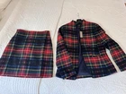 NWT J.Crew Holiday 2019 Plaid Blazer Skirt Suit Size 2
