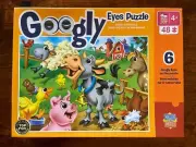 Masterpieces Children's GOOGLY EYES Jigsaw Puzzle Farm Animals 48 pieces NEW