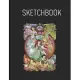 Sketchbook: Disney Princess Floral Belle Cinderella Ariel Rapunzel Spring Flowers - Leaves Blank Sketchbook Blank White Pages for