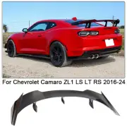 For Chevrolet Camaro ZL1 LS LT RS 16-24 Real Carbon Rear Trunk Spoier Sport Wing (for: Chevrolet)