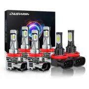 For Buick LaCrosse 2010-2013 LED Headlight Hi/Lo beam + Fog Light Bulbs Kit