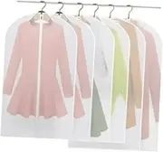 Luxshiny 6pcs Clothes Cover Clothing Rack with Cover Transparent Clothes Bag Garment Bags for Storage Bags for Clothes Hanging Storage Bags Clothes Rack with Cover Mens Garment Bag