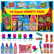 Candy Variety Pack - 4 Count Assorted Lollipops - Ring Pop, Push Pop, Baby Bottl