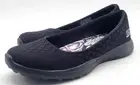SKECHERS - Microburst - One-Up (Black) Women's Slip On Round Toe Shoes Size 5
