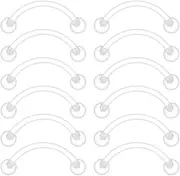 [SCERRING] 16 Gauge Clear Acrylic Bioflex Curved Barbell Eyebrow Belly Lip Tragus Ring Conch Piercing Jewelry Retainers 6-12mm 12-24PCS