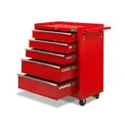 5 Drawer Tool Box Cabinet Chest Trolley Box Garage Storage Toolbox Red Giantz