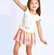 DreamWorks Trolls World Tour Girls 5T Reversible Short Skirt Multicolor Pull-on