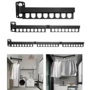 Wall Mounted Clothes Drying Rack Clothes Hanger Rack Foldable Retractable Hook