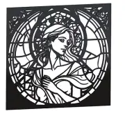 1 DXF cnc file g code laser cut plasma router cutter Art Nouveau Decorative 5031