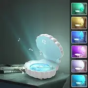 Northern Lights Projector Night light projector for bedroom Built-in Bluetooth Speaker White Noise Shell Night Light for Room Decor/Gift for Kids/Party/Music/R