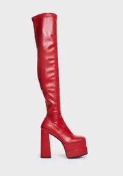 [Lamoda] Red What A Dream Knee High Boots