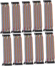 MERRYHAPY Flexible Breadboard Jumper Wire Set 10 Pieces 20cm Long Coded Solderless Connection