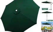10 ft 8 ribbed Outdoor sunshade, Patio sunshade, Beach Umbrella, Dark green