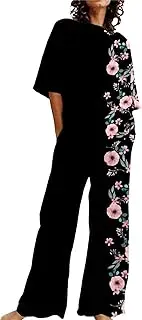 [Generic] Lace Pajamas for Women 2 Cotton Linen Set Oversized T Shirts Straight Leg Pant Plus Size Tracksuit Toddler Girl Fuzzy Moccasins