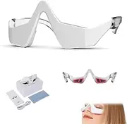 Renewa Eyelift Device, Botaniqus Under Eye Device, Dermavision Under-Eye Red Light Glasses, Eye Bag Remover Glasses for Remove Dark Circles, 3D Vibration Eyes Massager (White)