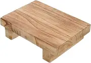 TEMPNAP Wooden Display Stool Stand for Home Decor Rustic Wood Pedestal for Plants Candles and Decorative Items Unique Textures and Colors for Bathroom and Living Room