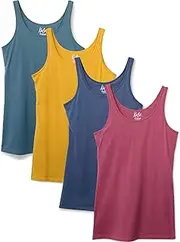 [Kalon] Women's 4-Pack Modern Shelf Bra Cami Base Layer