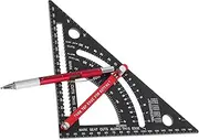 Adjustable Carpenter Square Set Aluminum Triangle Ruler Square Movable Ruler Precision Marking Gauge Metric Imperial
