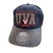 Zephyr UVA Cavaliers Baseball Cap OSFA Adjustable Strap Navy Charcoal Gray NEW