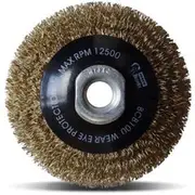 JOSCO BRUMBY 100mm 0.3mm Steel Crimped Wire Bevel Brush