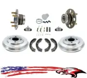 New Rear Drums Wheel Hub Bearings with Brake Bleeding Kit for Honda Civic 01-05 (for: Honda)