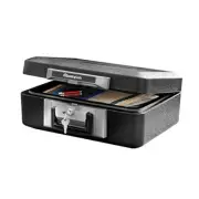 Fireproof Safe Box with Key Lock Chest Safe with Carrying Handle to Secure Mo...
