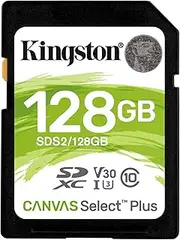 Kingston 128GB SDHC Canvas Select Plus 100MB/s Read Class 10 UHS-I U1 V10 Memory Card with Frustration Free Packaging (SDS2/128GBET)