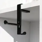 Under Shelf Clamp Hook Hanger Kitchen Cupboard Office Table Rack Cabinet 2 Hooks