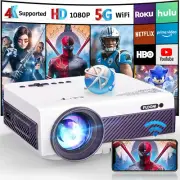 5G WiFi Native 1080P Portable Projector with Bluetooth & Keystone