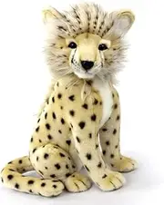 [HANSA] Cheetah Cub Stuffed Plush Animal, Sitting