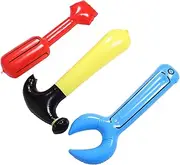 Toyvian 1Set Inflatable Tool Set for Construction Party Tools Hammer Wrench Screwdriver Safe Lightweight Fun Pretend Play for Birthday Parties and Role Play