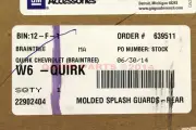 OEM Genuine GM Rear Splash Guards Mud Flaps Silver Ice 15-19 Silverado 23387357