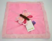 NWT AMY COE Pink Plush Mod Butterfly Lovey Security Blanket NEW